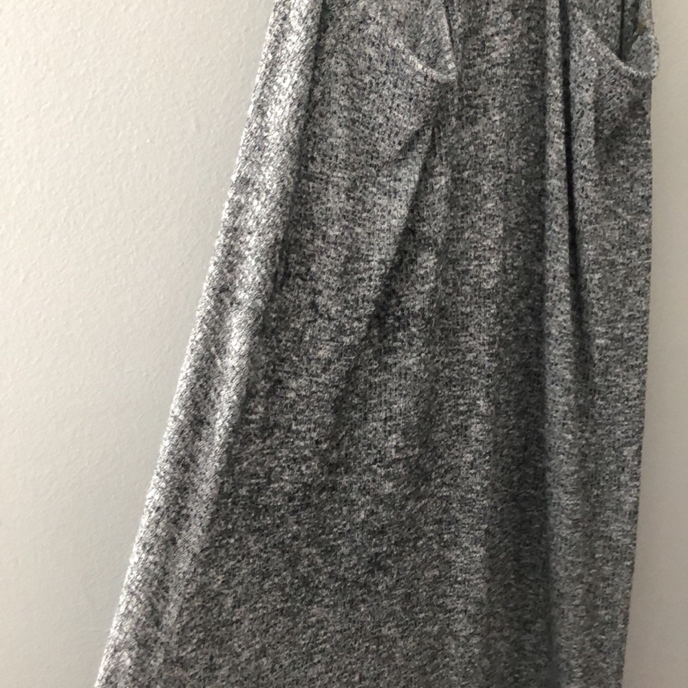 Gap Gray Ribbed Racerback Maxi Dress, Size Medium - Picture 6 of 9
